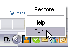 exit SeeStorm for Skype